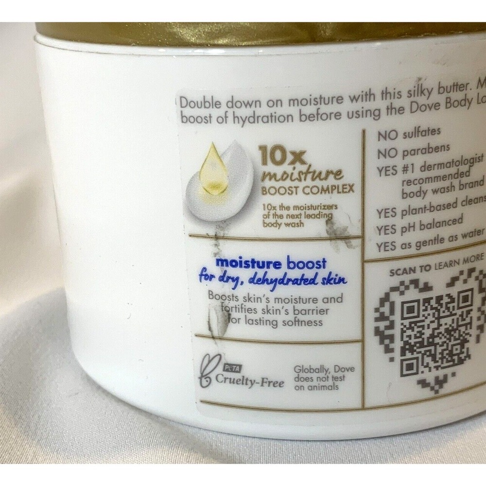 Dove Body Love Moisture Boost Pre-Cleanse Shower Butter Hyaluronic 10 oz Jar X 2 - Picture 5 of 8